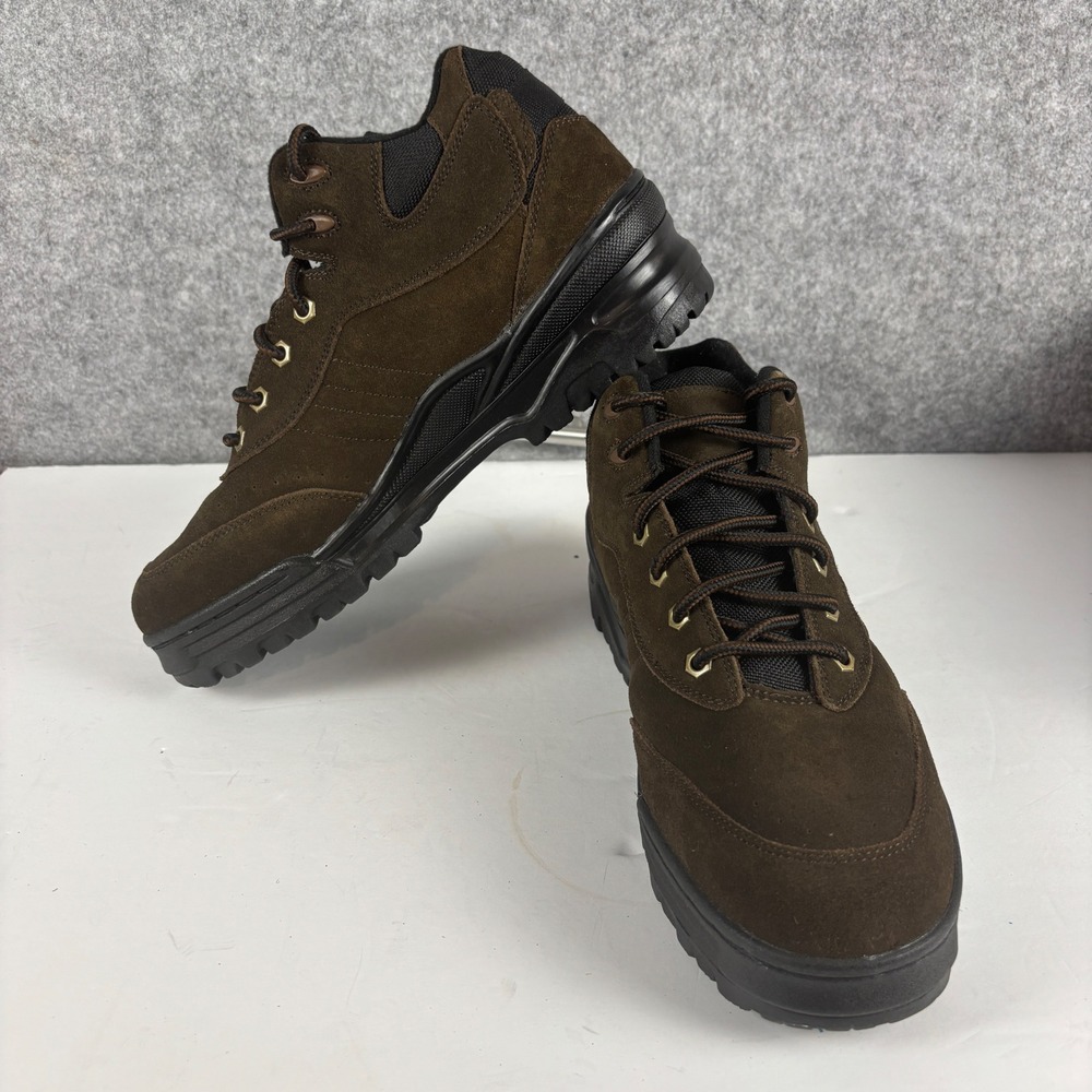 Unbranded Hiking Boots Mens 10 Brown Suede Mid Top Lug Sole 5556 NEW